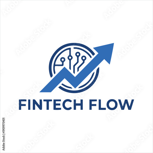 Fintech Flow Logo Vector for Digital Finance Platform