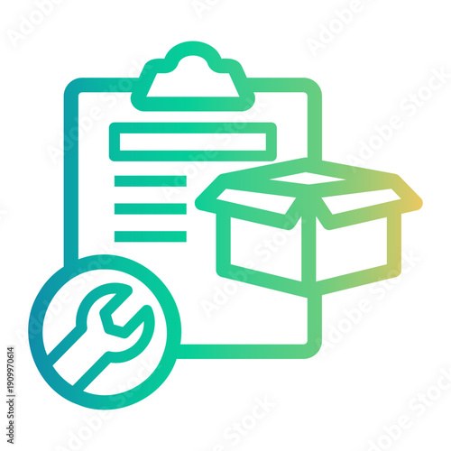 clipboard Line Gradient Icon