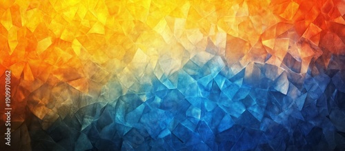 Wallpaper Mural Vibrant Orange Gradient Digital Background with Polygonal Texture Torontodigital.ca