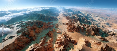 Wallpaper Mural Stunning 3D Rendering of Europe's Diverse Natural Landscapes Torontodigital.ca