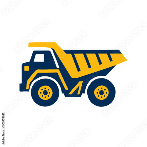 Open Pit Mining Dump Truck Icon