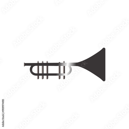 trumpet isolated on white background