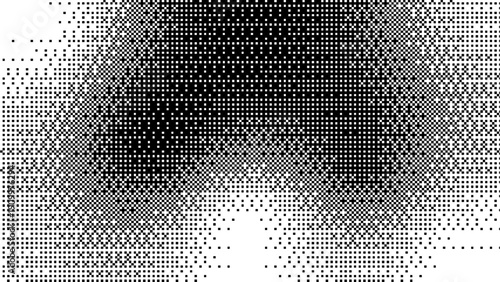 Bitmap effect Halftone Texture Gradient Pixel Dot. For web design app interfaces marketing graphic. Vector illustration