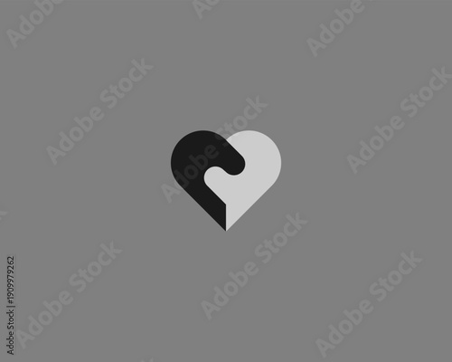 Creative love and trust vector sign. Abstract heart integrated with handshake for cooperation, support, and community branding. Universal symbol of care and partnership