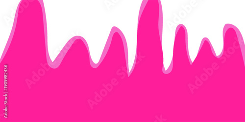 Abstract pink dripping liquid background with melting slime effect, vibrant magenta paint drips on white backdrop, creative minimalist vector illustration for cosmetic branding,