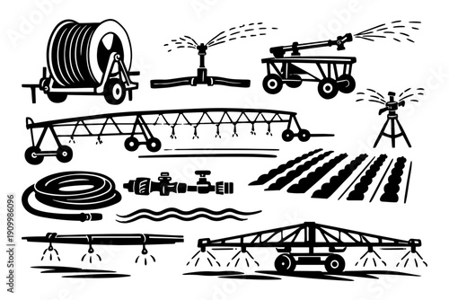 Irrigation tools and techniques: hose, sprinkler, drip systems, and equipment