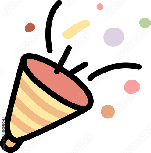 Party Popper Confetti Illustration