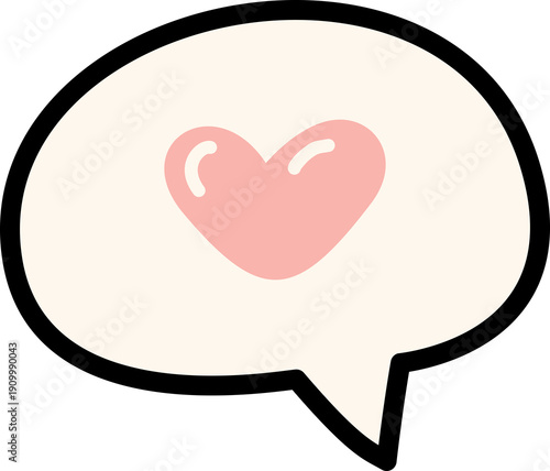 Heart Speech Bubble Illustration