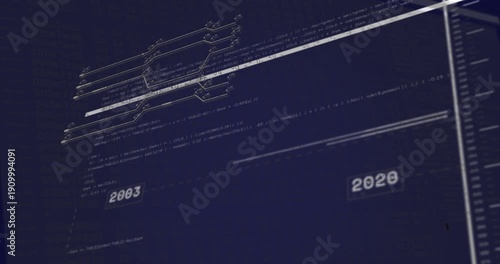 Scrub starting, node fixed while timeline sliding and sweep bar revealing years, showing history