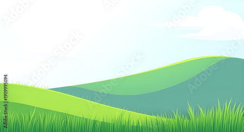 landscape, nature, grassland, meadow, field, green, pasture, plain, countryside, rural, outdoor, scenery, horizon, farmland, sky, bluesky, clouds, cloudscape, daylight, sunlight, sunny, bright, fresh,