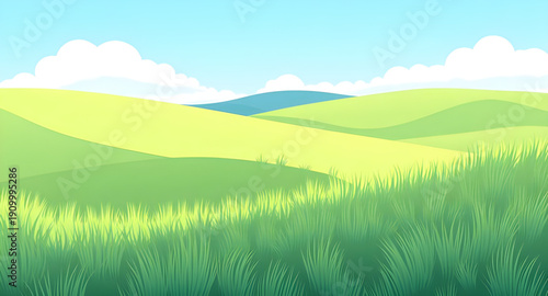grassland, field, meadow, greenfield, pasture, lawn, nature, landscape, scenery, countryside, rural, outdoor, horizon, plains, farmland, sky, bluesky, clouds, cloudscape, daylight, sunlight, sunny, br