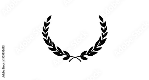 laurel, wreath, award, silhouette, victory, honor, success, achievement, champion, winner, prize, medal, excellence, prestige, glory, triumph, emblem, symbol, badge, crest, decorative, ceremonial, rec