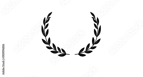 laurel, wreath, award, silhouette, victory, honor, achievement, success, champion, winner, prize, medal, excellence, prestige, glory, triumph, emblem, symbol, badge, crest, decorative, ceremonial, rec