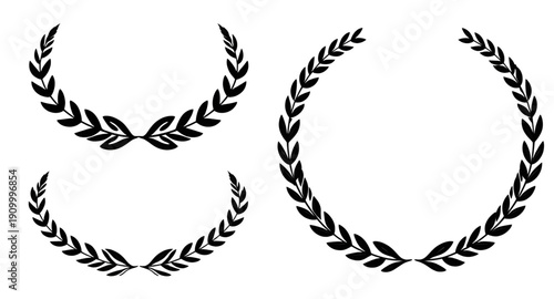 laurel, wreath, award, silhouette, victory, honor, achievement, success, champion, winner, excellence, prestige, glory, triumph, emblem, symbol, badge, crest, decorative, ceremonial, recognition, acco