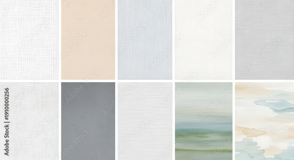 Fototapeta premium Collection of textured backgrounds in neutral tones for design
