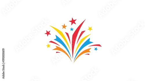 Colorful Fireworks Exploding in Air.