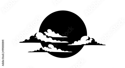 Black Moon with White Clouds.