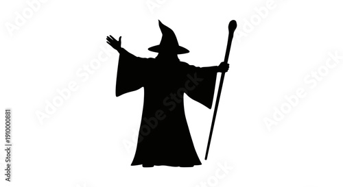Silhouette of a Wizard.