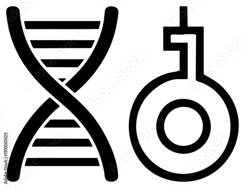 Genetic structure and laboratory flask, molecular biology symbols, scientific research tools, biochemistry, genetics, lab equipment.