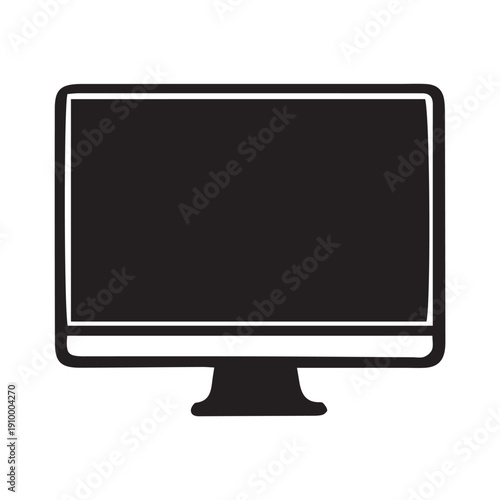 lcd monitor isolated on white background