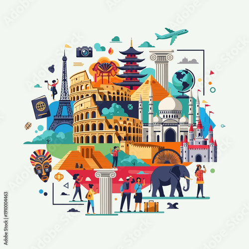 Global Travel Destinations Collage