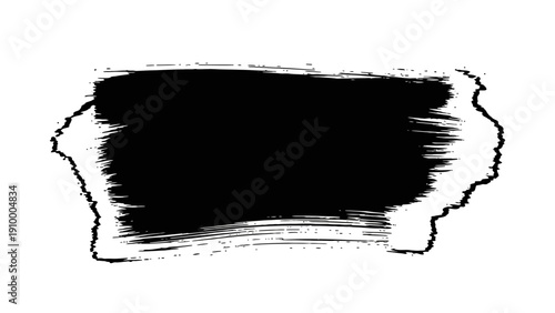 Black Brush Stroke Artistic Mark.
