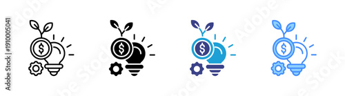 Innovation icon set multiple style collection