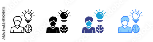 Founder icon set multiple style collection