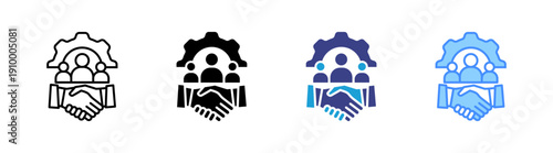 CRM icon set multiple style collection