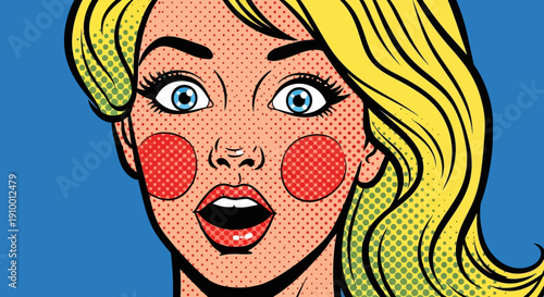 Comic Pop Art Woman.