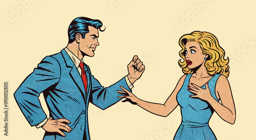 Man and Woman Arguing.