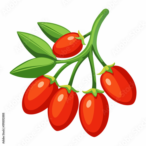 colorful illustration of a Healthy Goji Berries Snack Concept