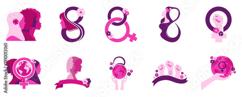 International Women's Day Icon Set