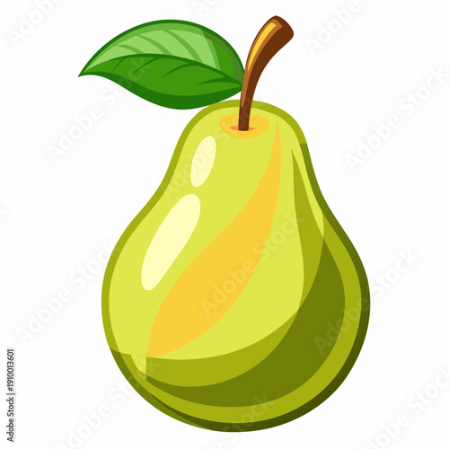 colorful illustration of a Organic Pear Healthy Fruit Concept