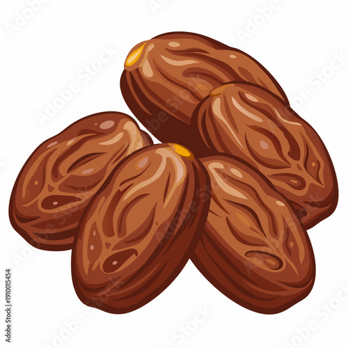 colorful illustration of a Dried Raisins Isolated on White Background