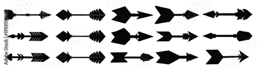 arrows set isolated on white background for graphic design