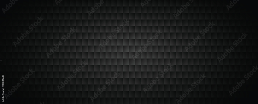 Obraz premium black tech geometric background abstract square tile