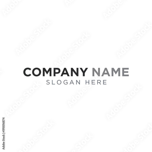 Company Name Placeholder Text Template Design.