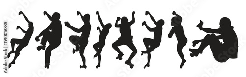 climber silhouettes vector