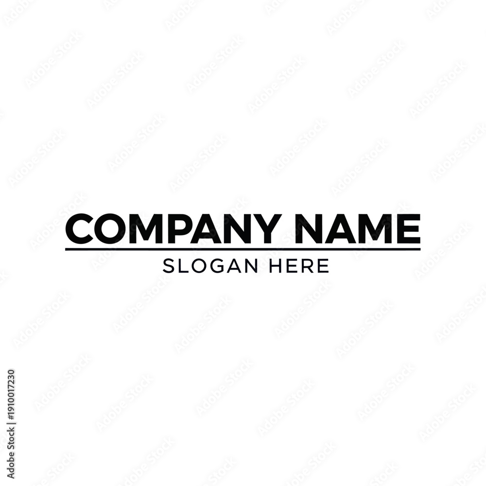 Fototapeta premium Company Name Logo Template Placeholder Text.