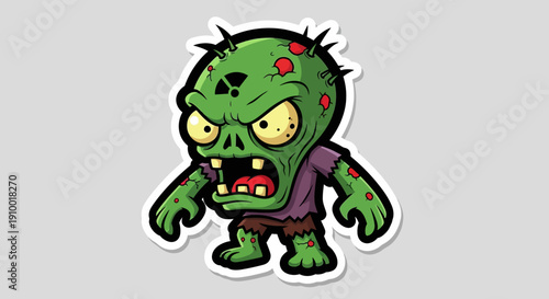 Cartoon Zombie Character Illustration.