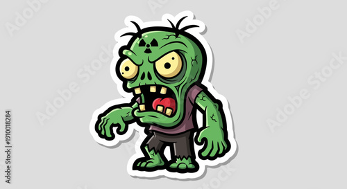 Cartoon Zombie Character Illustration.