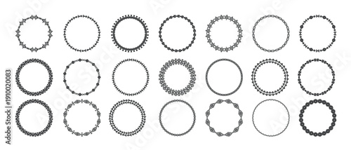  large set of decorative ornament borders elegant abstract 