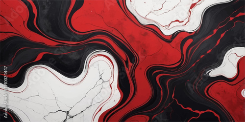 An abstract red and white vector background featuring a tribal floral pattern with decorative heart shapes and a fiery orange texture for a modern art wallpaper design