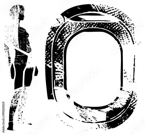 Astronaut in space suit beside spacecraft cockpit, space, astronaut figure, orbital station, sci fi character, zero gravity scene.