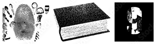 Biometric evidence including fingerprints and footprints, crime scene analysis, forensic science tools, latent print collection, trace evidence, investigative tools, digital forensics.