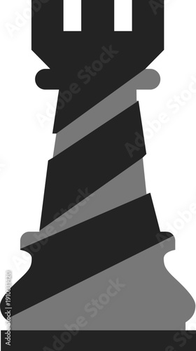 Striped Chess Pawn Illustration
