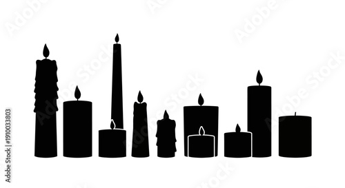 Candle Silhouettes: Elegant Wax Light Collection