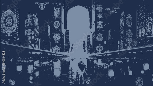 Mysterious Gothic Cathedral Interior