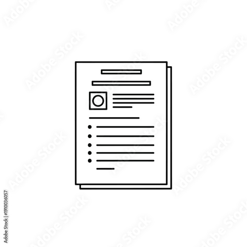 A detailed illustration of a document with a list and a stamp.
